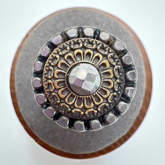 VTG Sterling Silver 925 Signet Style Shield Design Statement RIng Size 6.75 - Picture 1 of 12